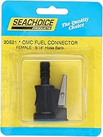 Vista 4 de Seachoice Conector de combustible de lujo para manguera Evinrude/Johnson, hembra, 5/16 pulgadas Barb, negro