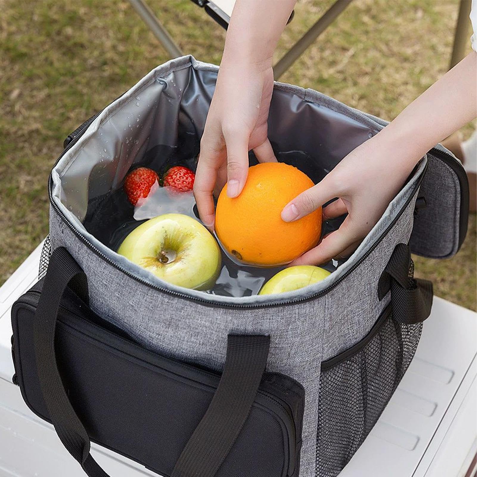 isotérmica aislada, impermeable de tela Oxford, para el almuerzo con baterías, para piscina, coche, trabajo, exterior, camping, picnic, pesca, viaje por carretera