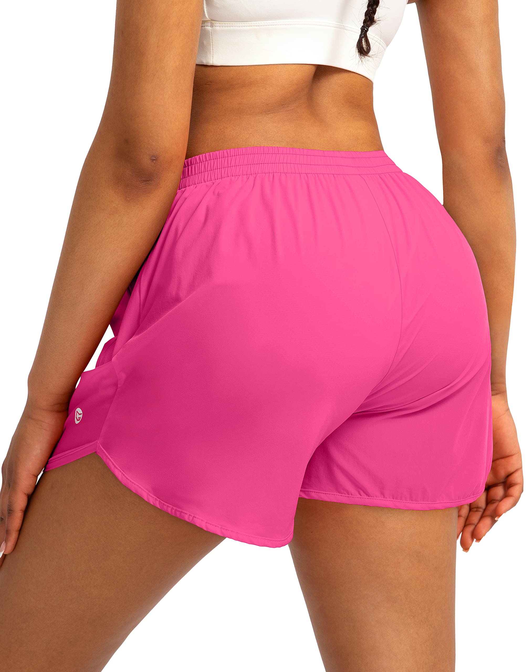 G Gradual Pantalones cortos de correr para mujer con bolsillos con cremallera, secado rápido, atlético, entrenamiento, gimnasio, pantalones cortos de 3 pulgadas para mujer con forro cómodo
