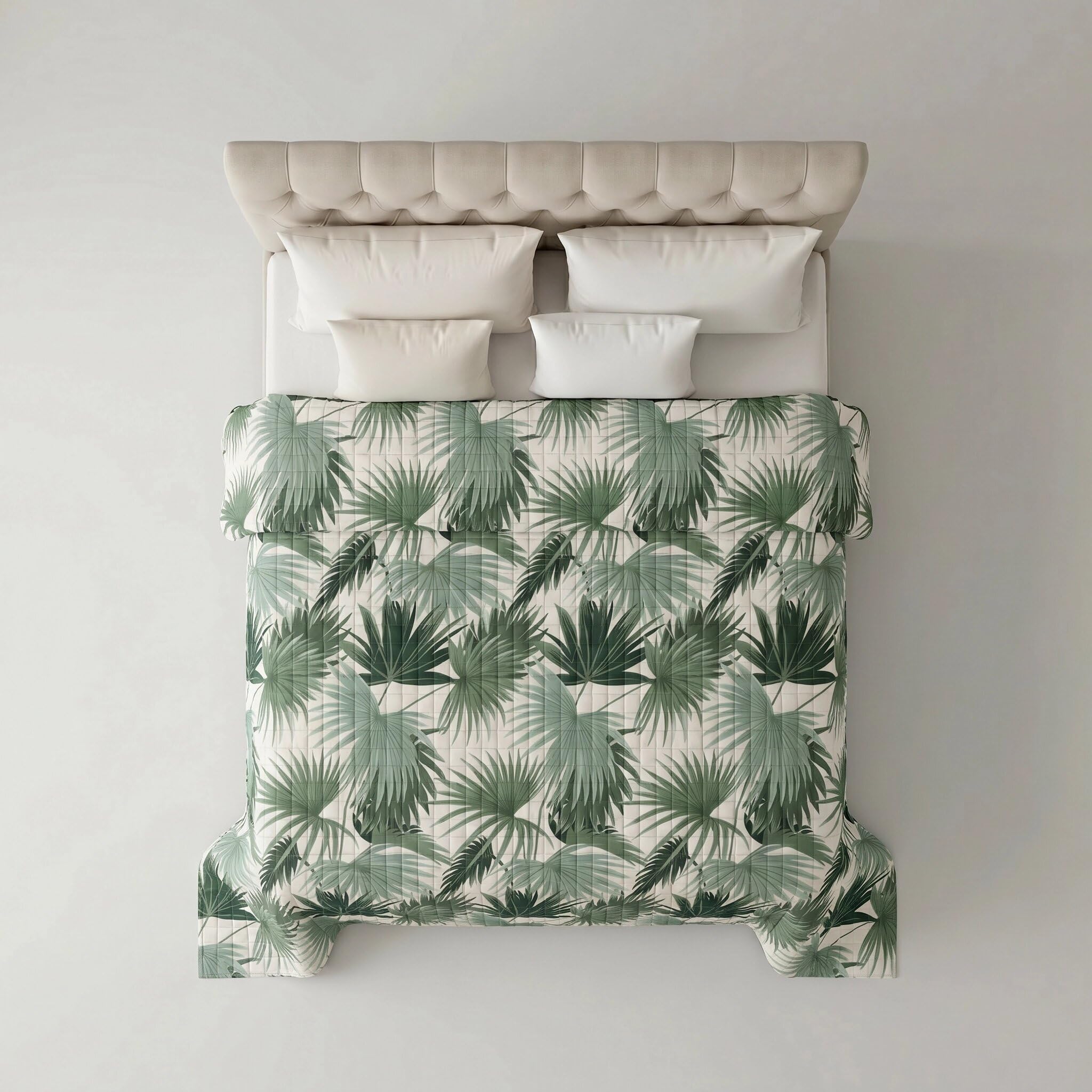 Riad Arredo Copriletto Trapuntato Matrimoniale Estivo Primaverile 260x260 cm – Trapuntino Leggero in Morbida Microfibra Traspirante Mano Delicata – Tropical