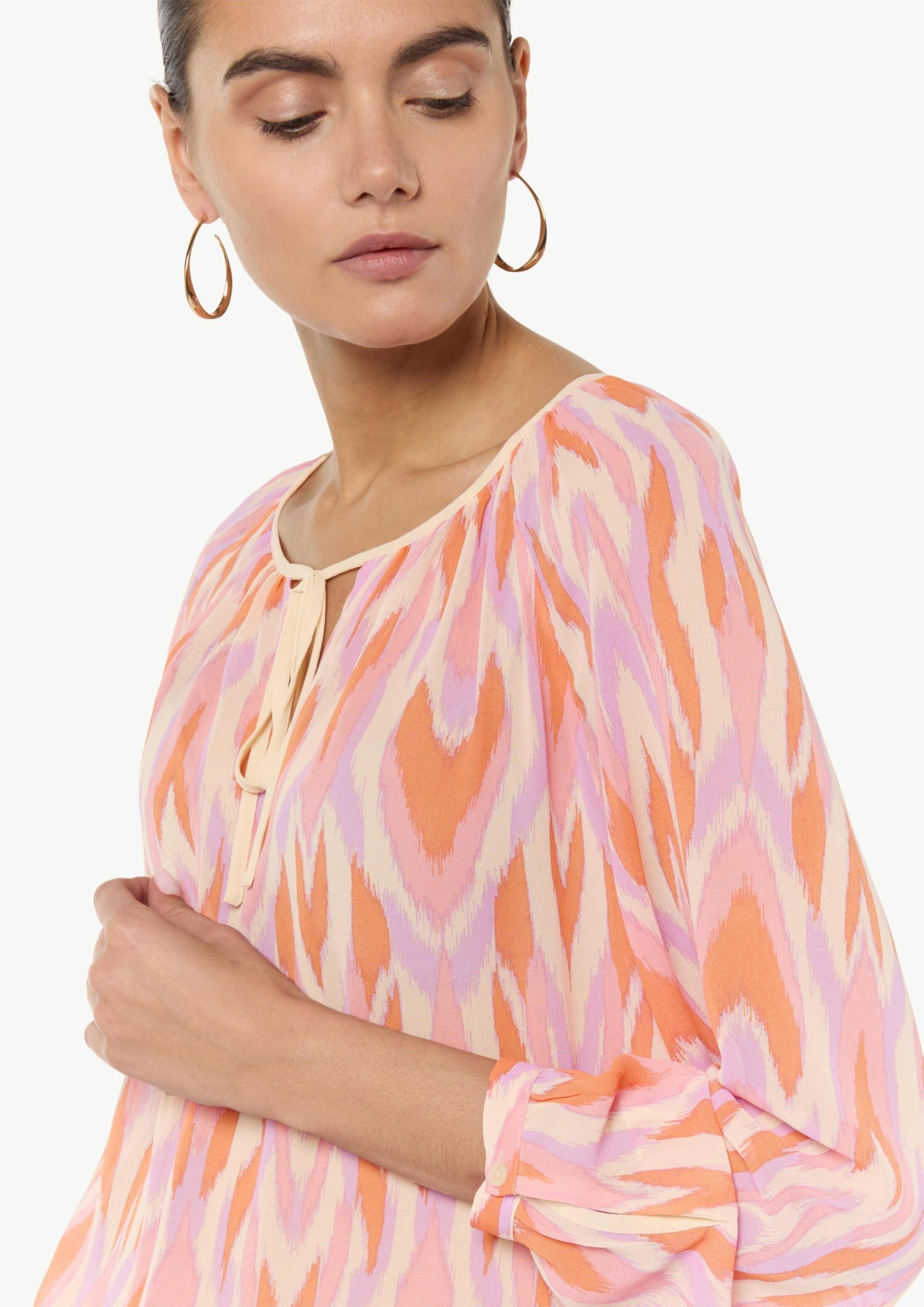 COMMA Chiffonbluse mit Allovermuster
