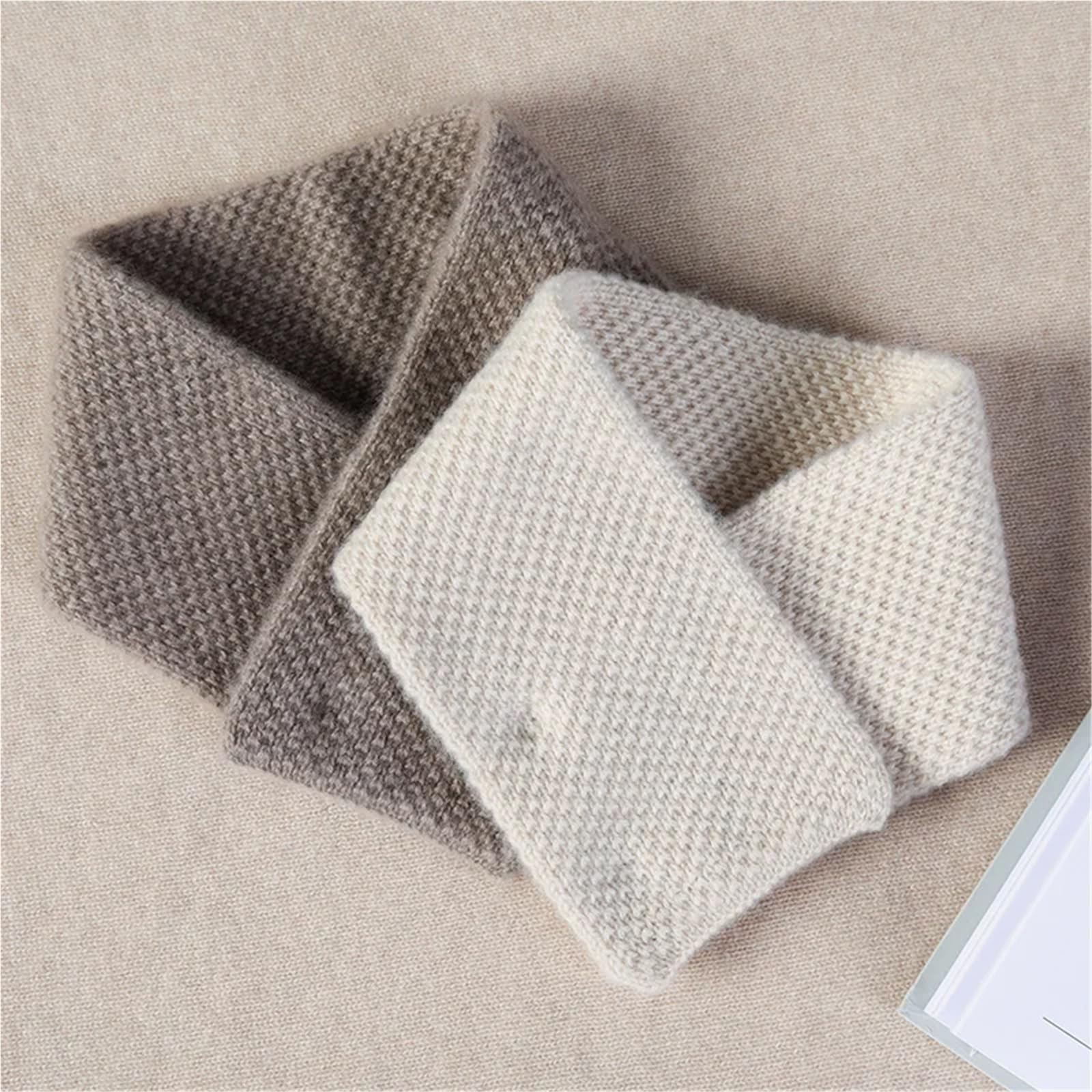 Bufanda Corta Sencilla for Mujer, Faja for Cuello, Otoño Invierno, Cruzada, cálida, Manga for Cuello for Hombre(Light Camel)