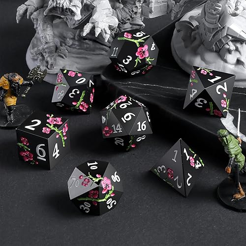 Miniatura 2 de DNDND - Juego de dados de metal D&D, 7 piezas de dados metálicos para DND con una caja de regalo magnífica para juego de mesa de Calabozos y