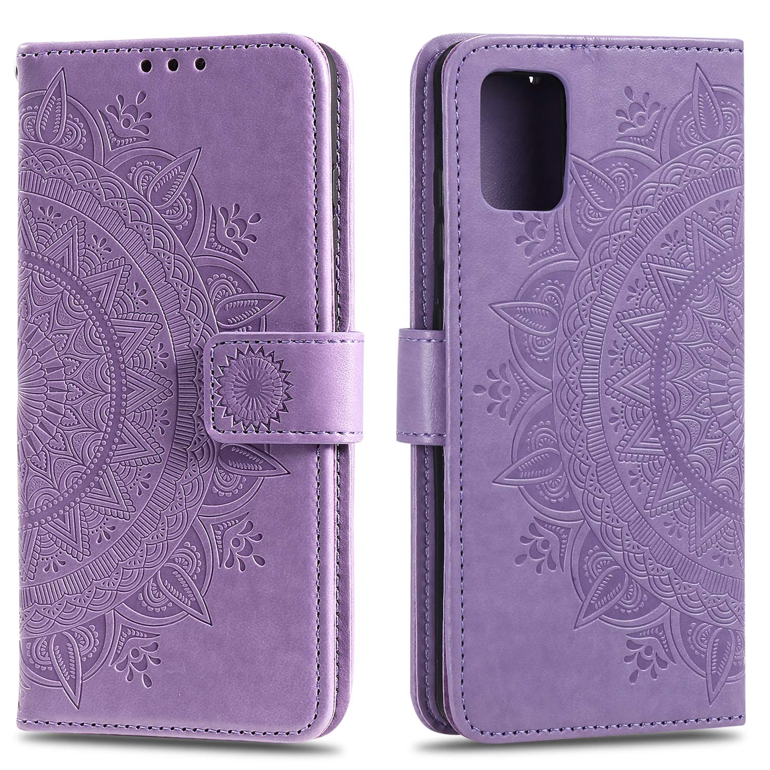 HTDELECMobile Phone Case for Samsung Galaxy A03S Case, Leather Case with Card Slot and Magnetic Closure, Flip Case, Book Case for Samsung Galaxy A03S - Purple