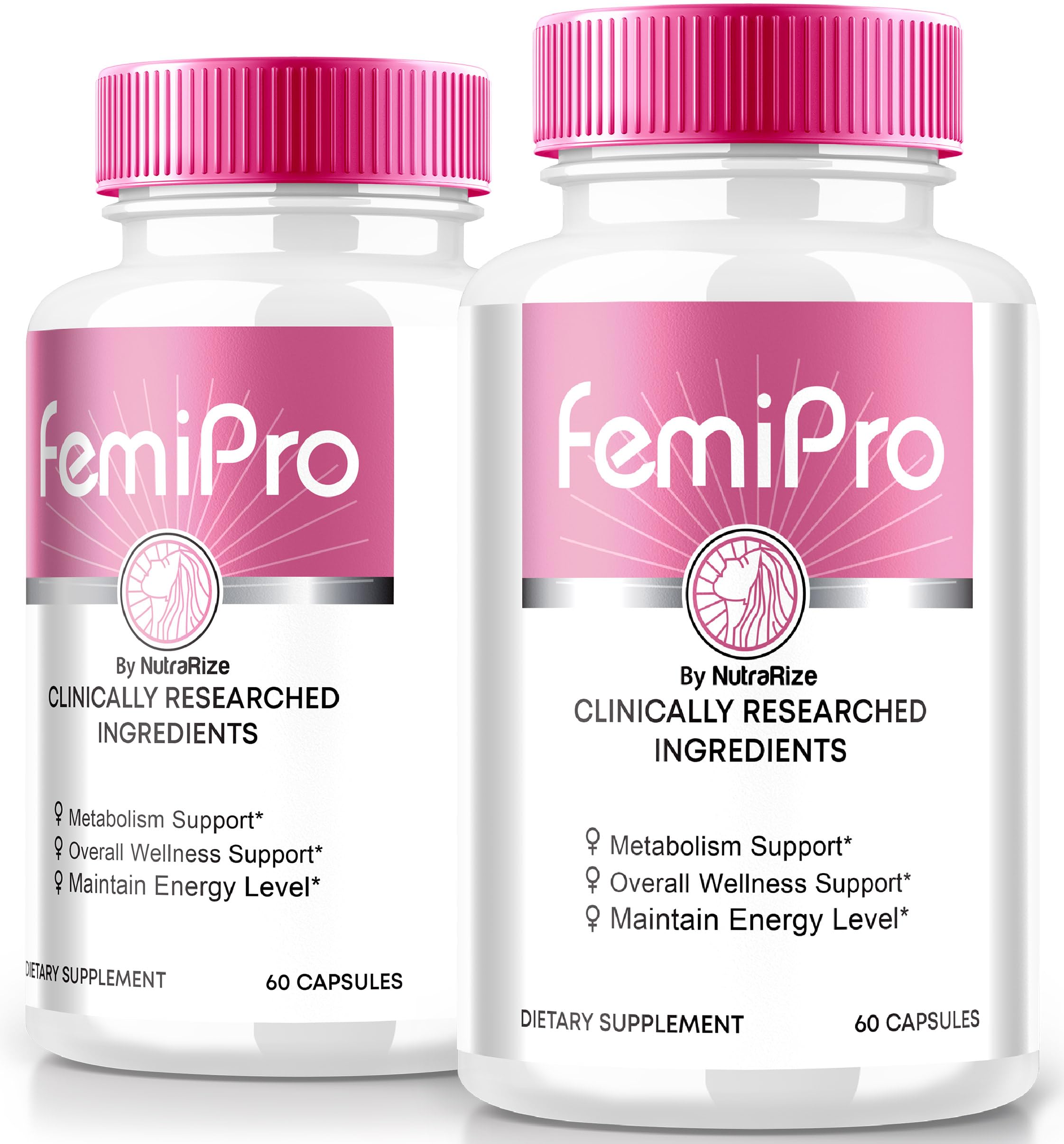 NutraRize (2 Pack) FemiPro Capsules, Premium Formula for Urinary Heath Support, All-Natural Supplement for Control and Overall Health, Femi Pro Reviews (120 Capsules)