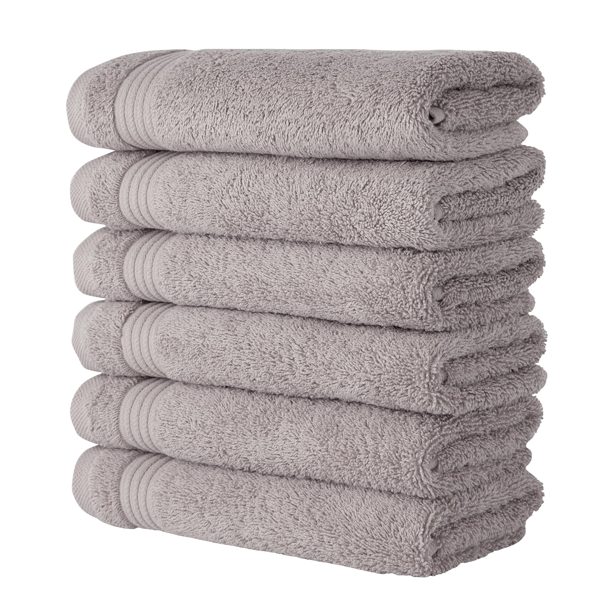 Classic Turkish Towels CTT - Premium 6 Piece Hand Towels Set, 100% Turkish Cotton, Quick Dry & Comfy Towels for Hotel & Spa, Highly Absorbent | 16