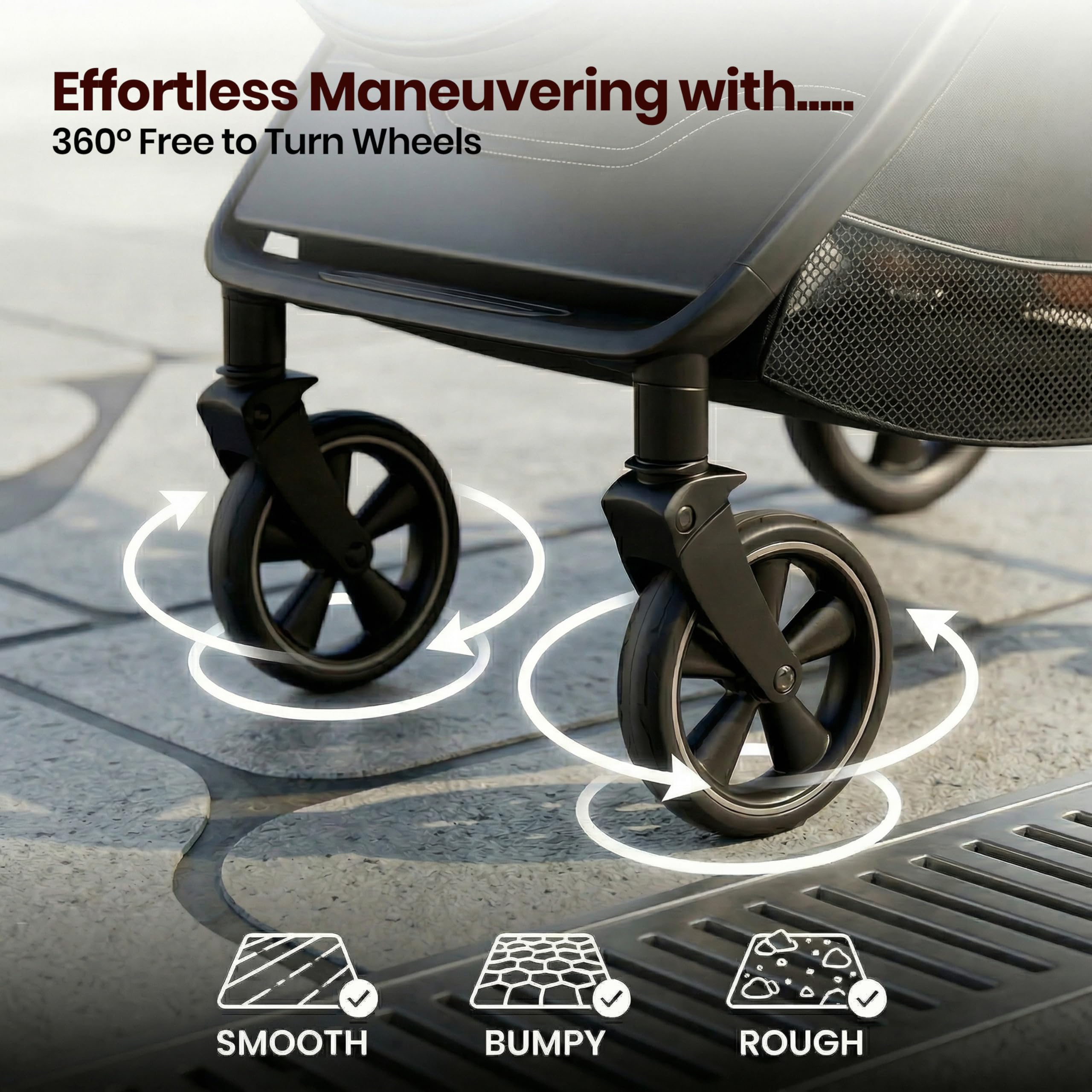 StarAndDaisy Baby Stroller - Foldable & Travel Friendly -4 StarAndDaisy Baby Stroller - Foldable & Travel Friendly -4