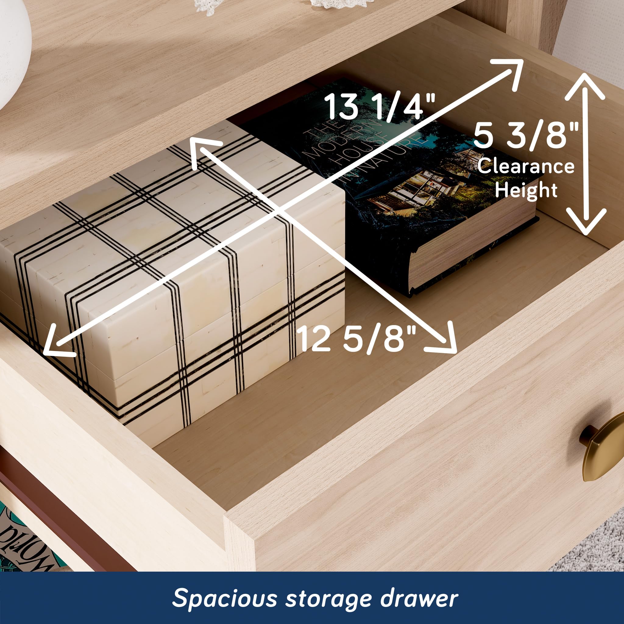 Amazon.com: Sauder River Ranch Nightstand W/Drawer, Harvest Walnut