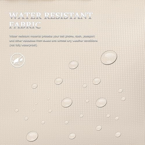 Miniatura 5 de Cinturón de dinero unisex para hombres y mujeres, soporte delgado para pasaporte, bloqueo RFID, bolsa de viaje con correa ajustable, bolsa de