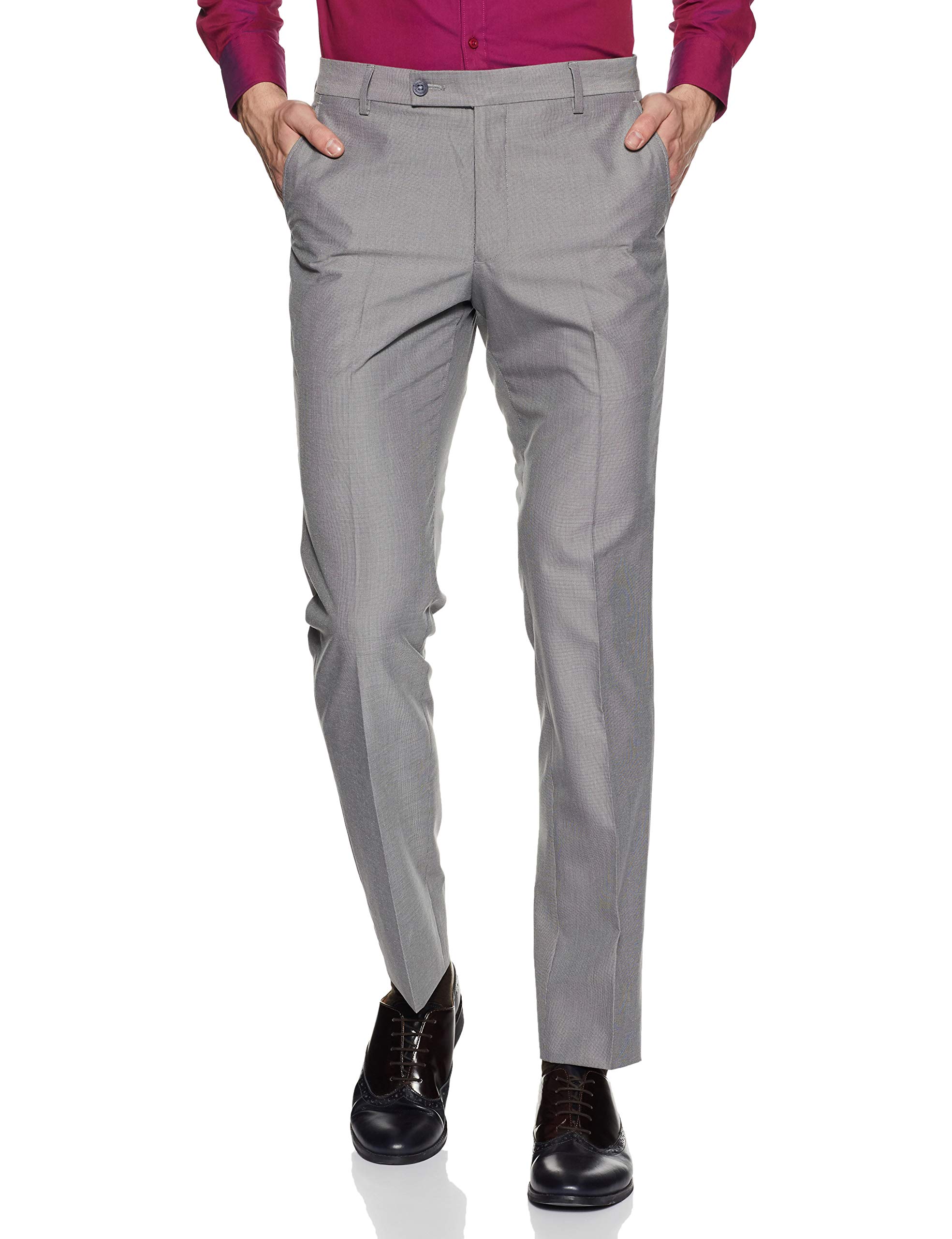 John Miller Men's Slim Fit Formal Trousers
