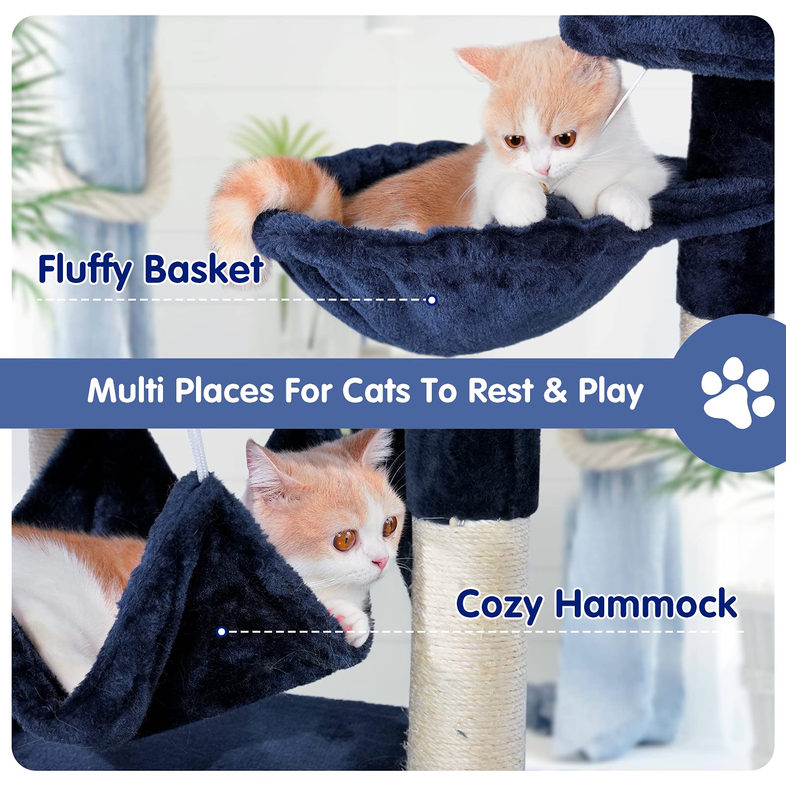 Dooradar Cat Tower 39 pulgada...B094C95XFP