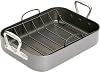 MasterClass Deep Roasting Tin مع رف وطلاء تفلون Xtra بدون عصا في صندوق الهدايا، محمصة من الفولاذ الكربوني بمقابض، 36 × 37.5 × 7.5 سم، رمادي