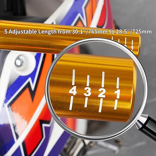 Miniatura 11 de RUTU - Manillar universal para motocicleta de 7/8 pulgadas, con almohadilla transversal, barra de arrastre de baja altura para motocross, ATV Quad