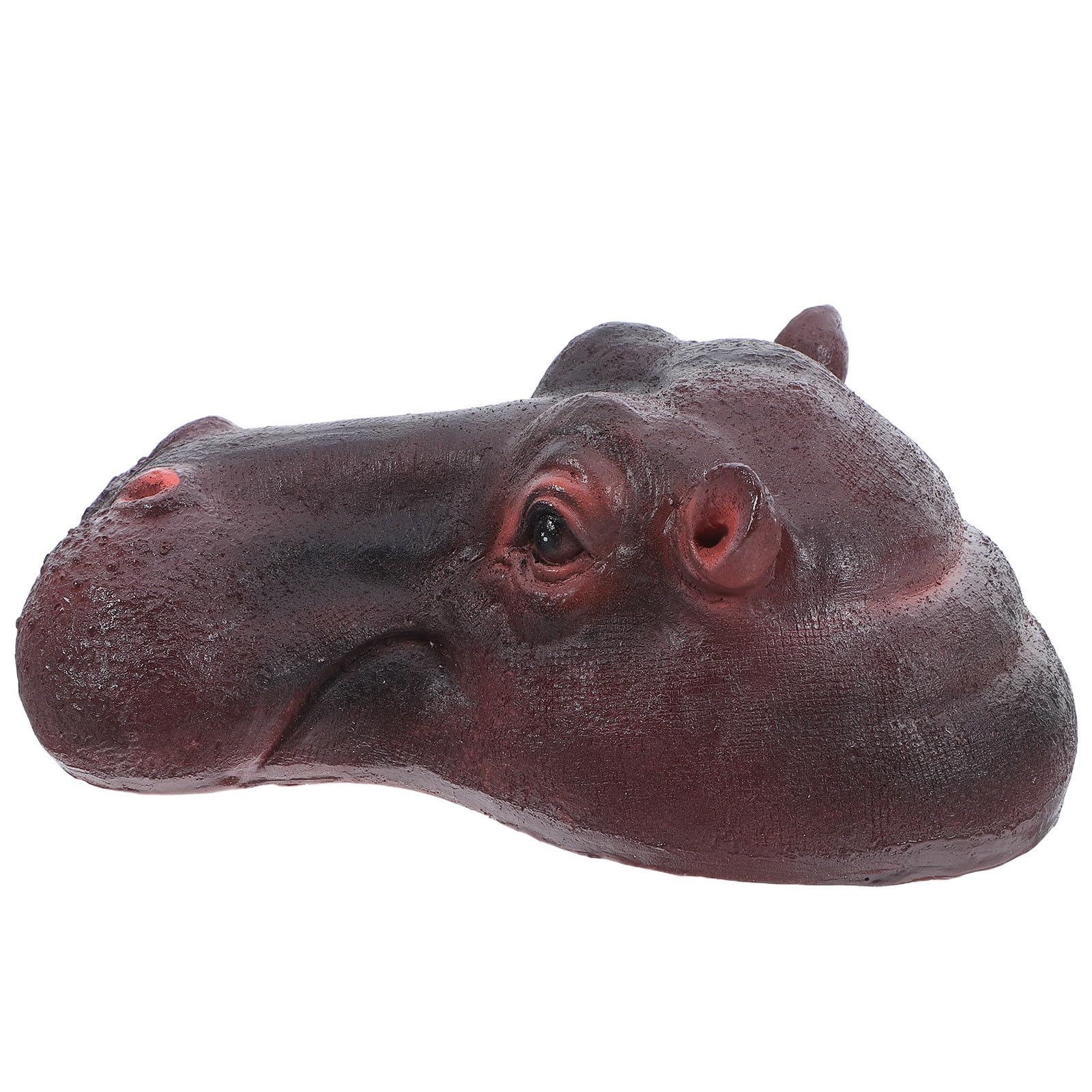 Sculpture hippopotame flottante en résine pour décorer un grand aquarium ou un étang