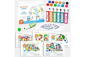 Shuttle Art Washable Non-Toxic Dot Markers with 135 Patterns and 5 Activity Books
