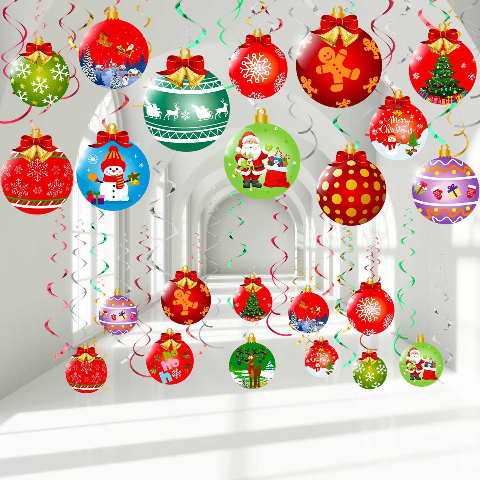 Décoration de plafond de Noël extérieure et intérieure pour soirée de réveillon