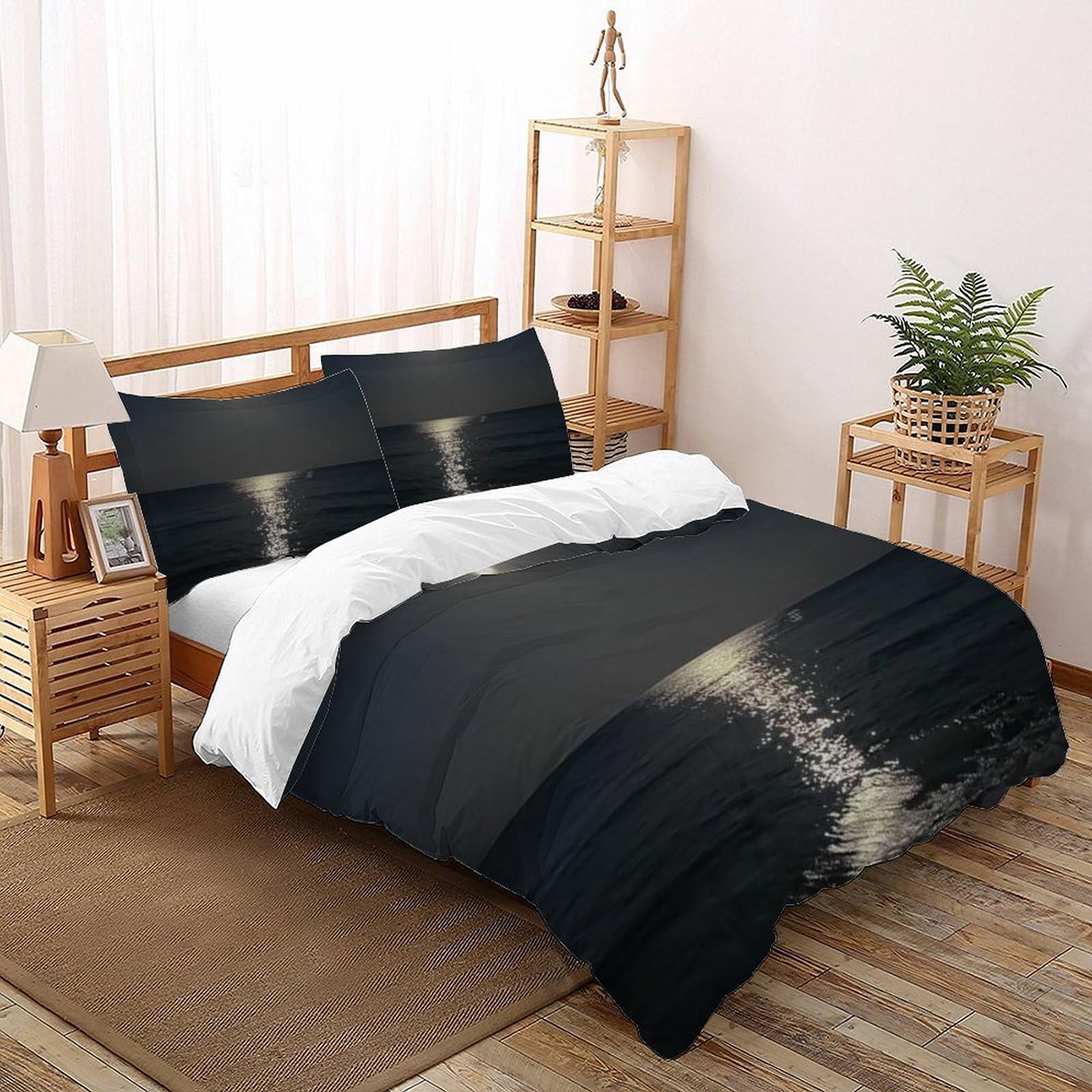 Housse de couette Super King imprimé 3D en microfibre 260x220cm