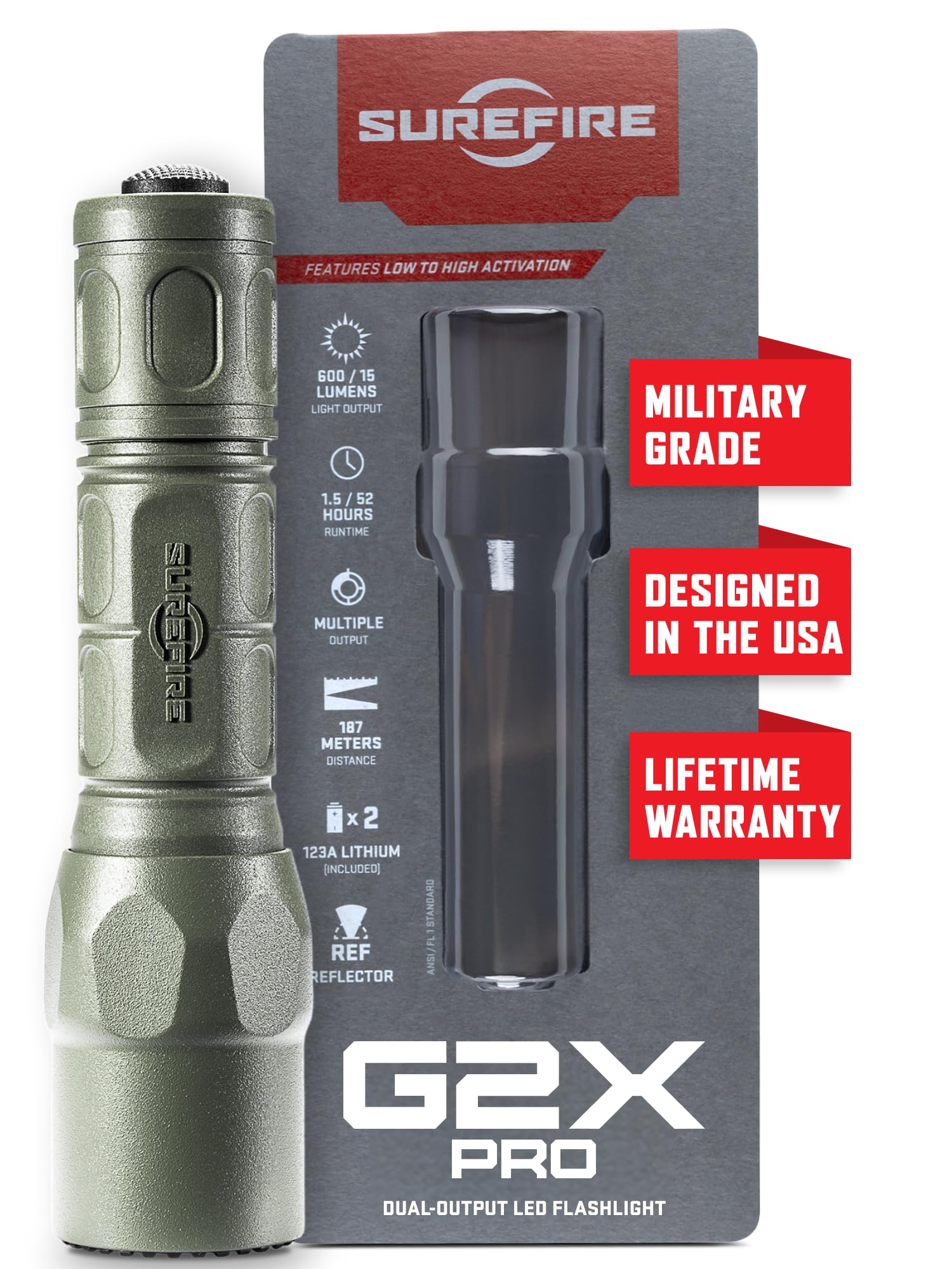 SureFire D型 フラッシュライト バッテリー付き Amazon.co.jp: SUREFIRE(シュアファイア) G2X Pro-FG G2X-D-FG