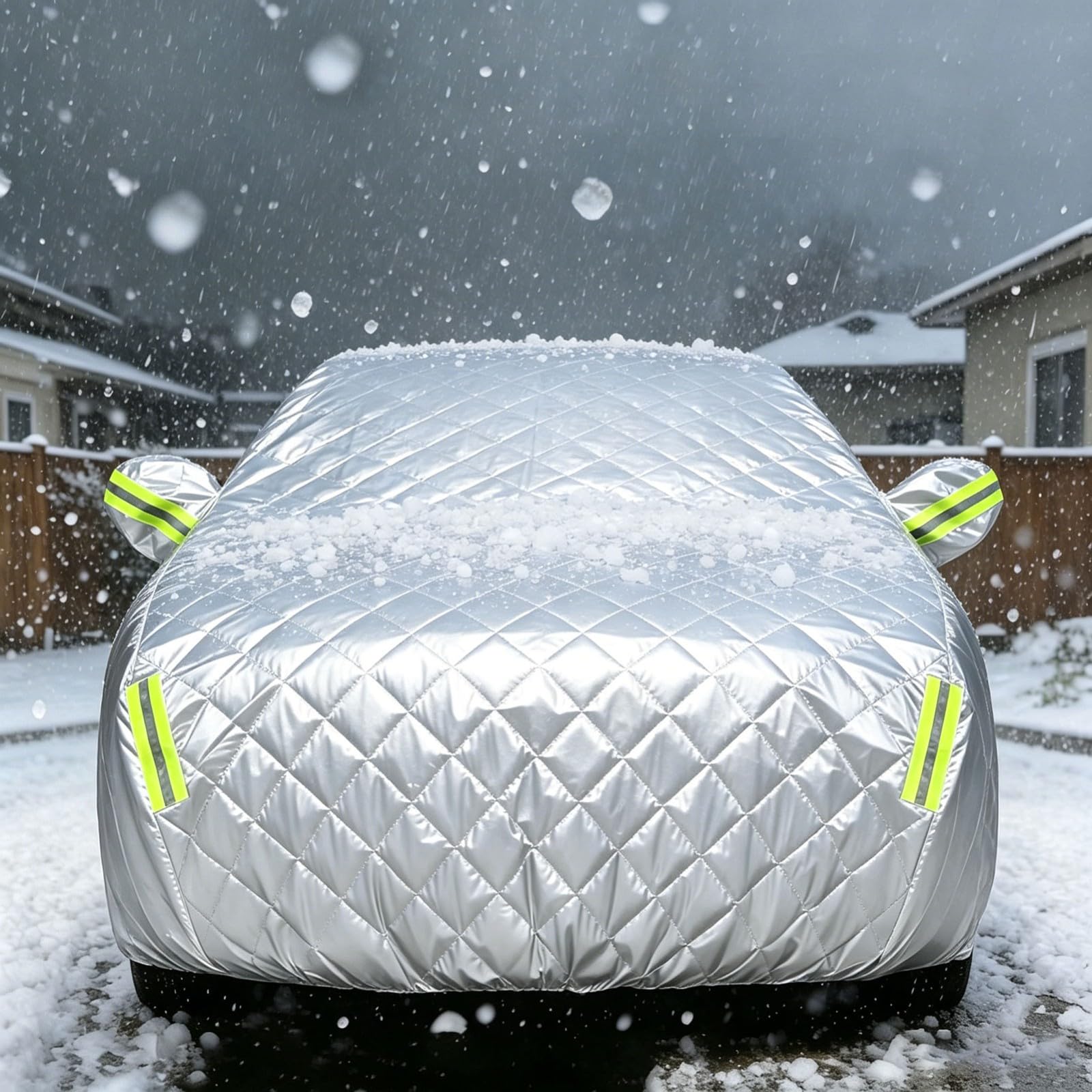 Telo Antigrandine Auto per For-d Fiesta (2013-2024) Copertura Antigrandine Esterno – Telo Copriauto Invernale Pesante, Tutte le Stagioni Impermeabile Anti-UV Anti-Neve Anti-Gelo