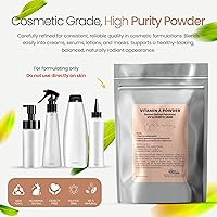 Vista 7 de Vitamina A en polvo palmitato de retinilo, retinol puro en polvo, vitamina soluble en agua, vitamina A USP y grado cosmético (2 onzas / 1.98 oz)