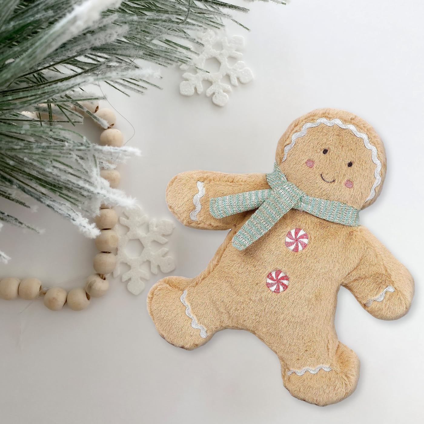 Mon Ami Nutcracker Accent Pillow | 13" Plush Christmas Throw Pillow for Holiday Decor | Festive Decorative Cushion with Embroidered Face & Soft Beard | Nutcracker Christmas Decoration for Home