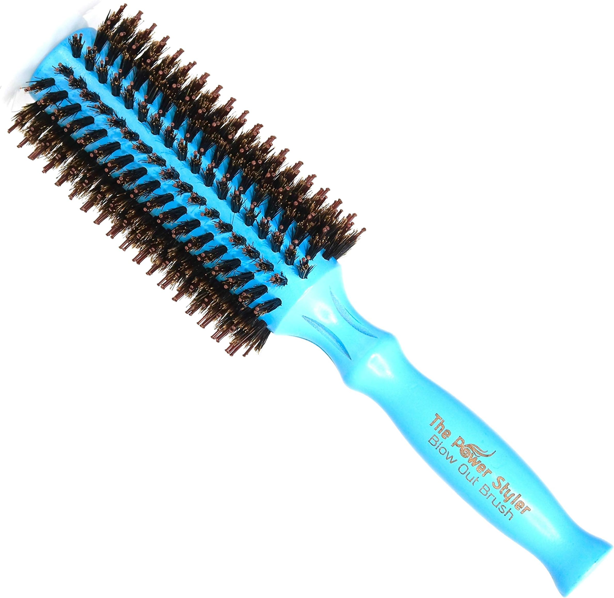 Round Brush, Boar Bristle Hair Brush for Women, Hair Straightening Brush or Curling Brush for Blow Dry, best Hair Dryer Brush and Best Hair Products. Medium (60mm) by The Power Styler