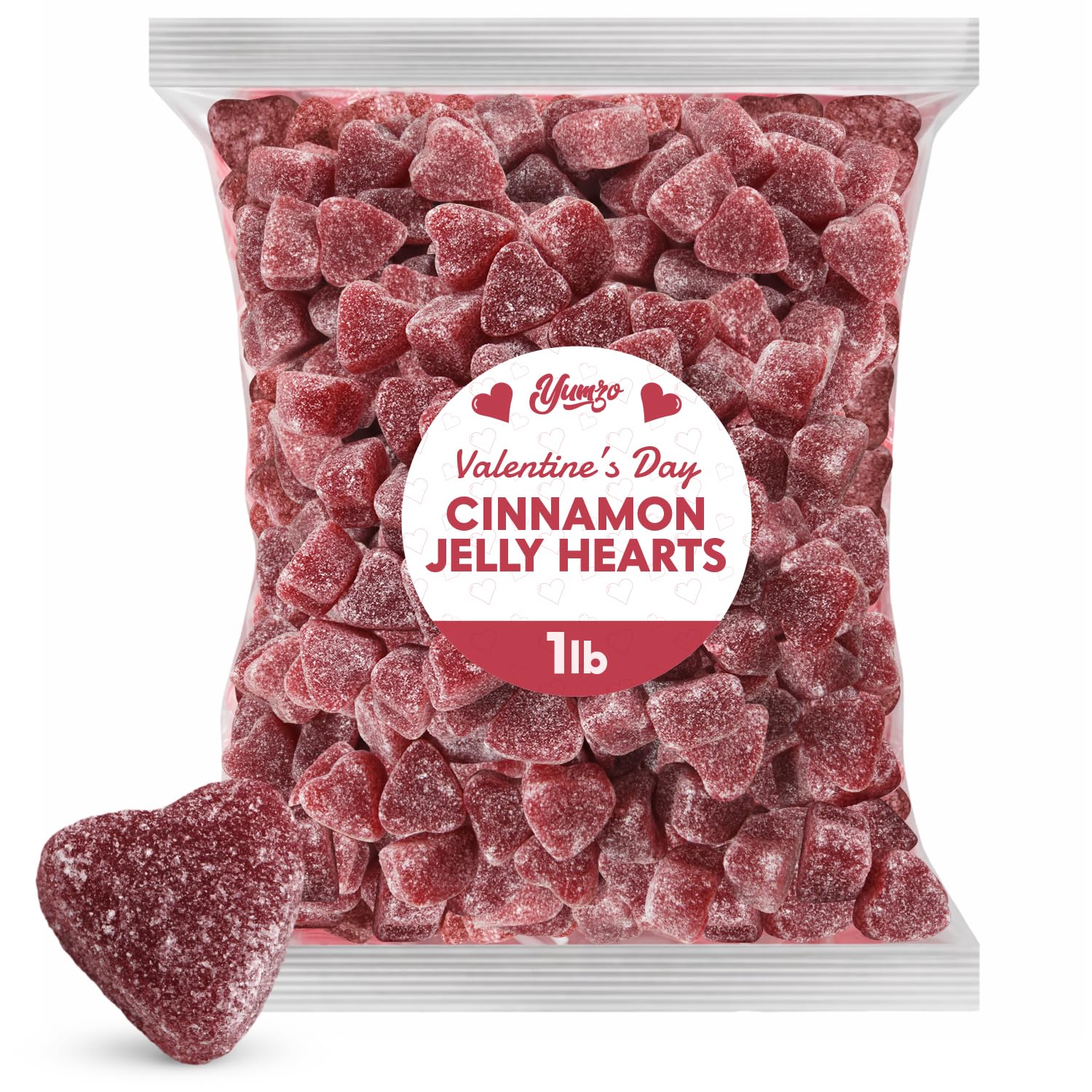 Valentine Gummy Cinnamon Jelly Hearts Candy, 5lb Pack of Valentine's Day Candy Bulk, Ideal Valentine’s Day Gummy Candy for Parties, Classroom Exchanges and Gift Bags, Perfect for Sharing with Loved Ones
