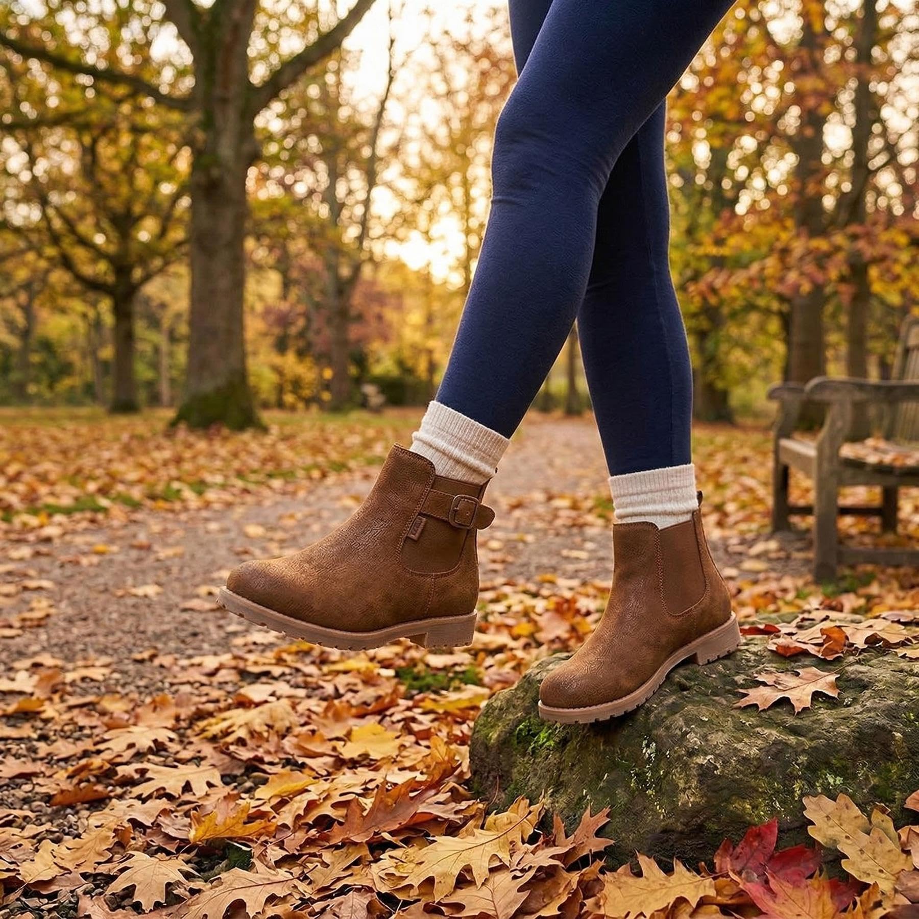 A2Z 4 Kids Stivaletti Chelsea da bambina, in finta pelle scamosciata, con cerniera e senza lacci, stivali invernali con fibbia e cinturino con fibbia, comodi stivali casual per scuola e feste, taglie