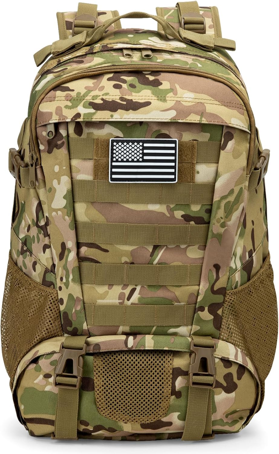 Jueachy Tactical Backpack for Men Hiking Day Pack Molle Military Rucksack Waterproof 30L EDC Bag with USA Flag Patch