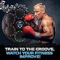 Vista 7 de Music Boxing Beatbox Trainer by Sporty Body, 9 Speeds & 9 Light Modes, Bluetooth Sync, Auto Counting, and Durable ABS Body for Home Workouts