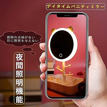 Amazon.co.jp: GXNAMES ledライト付きミラー 拡大鏡 女優ミラー