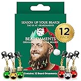 Beardaments Beard Ornaments for Men Colorful Christmas Baubles - Easy-Attach Funny Christmas Ornaments for Cosplay and Holiday Parties...
