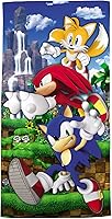 Vista 1 de Sonic The Hedgehog - Toalla de baño de algodón y paño de lavado, color azul