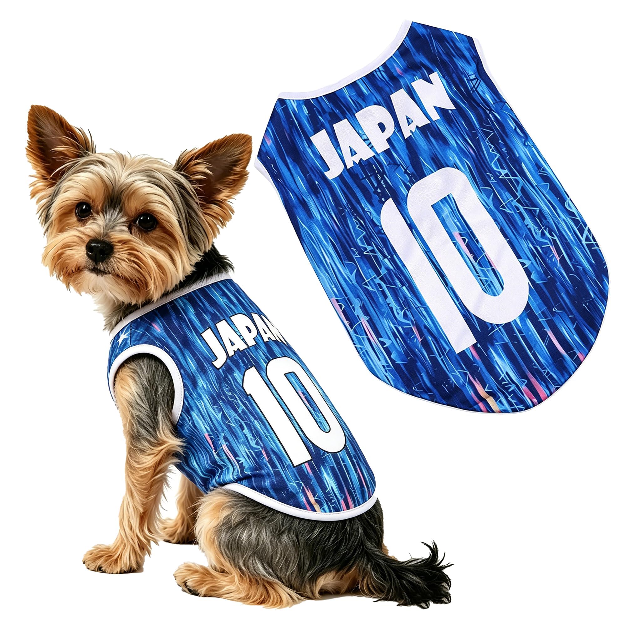 Pets Football Jersey Sports Soccer National Team Vest Cat Summer Cool Clothes Apparel Breathable Sports Costume for Dogs Dog Jersey (JP, L)