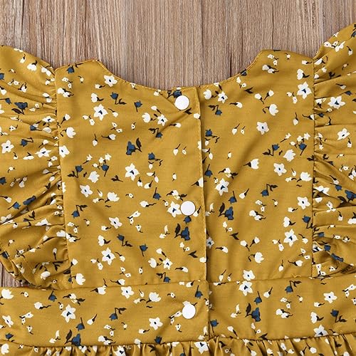 Miniatura 5 de VISGOGO Conjunto de ropa a juego para niñas y bebés, niñas y hermanas, con estampado floral y diadema