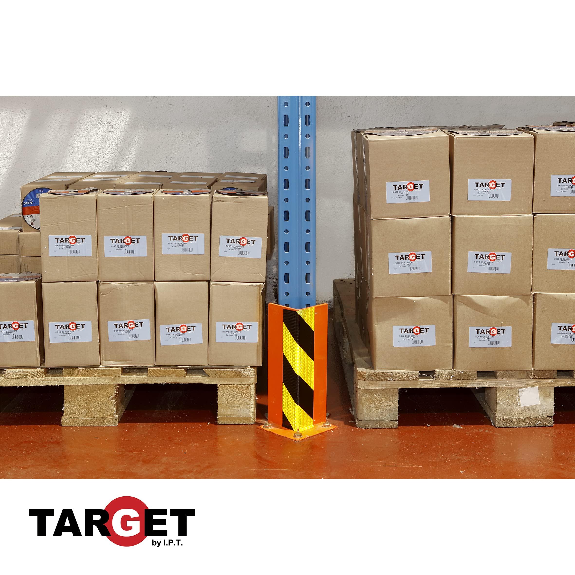 TARGET CRAN33100 - Cinta Reflectante - Amarilla y Negra 33 M x 100 mm - Adhesiva - Advertencia - Señalización - Marcaje - Extra Ancha - Peligro - Seguridad