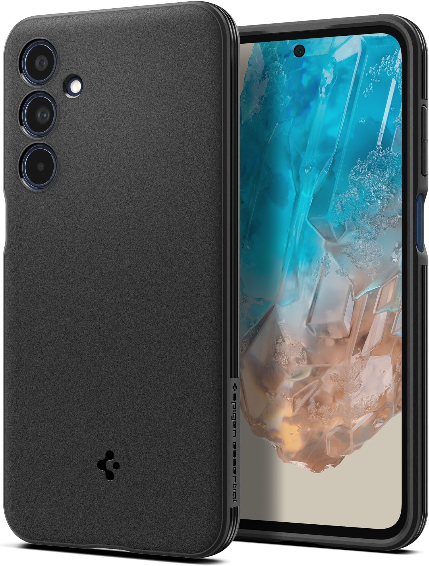Spigen Sand Blast Phone Case Compatible with Samsung Galaxy M35 5G - Matte Black