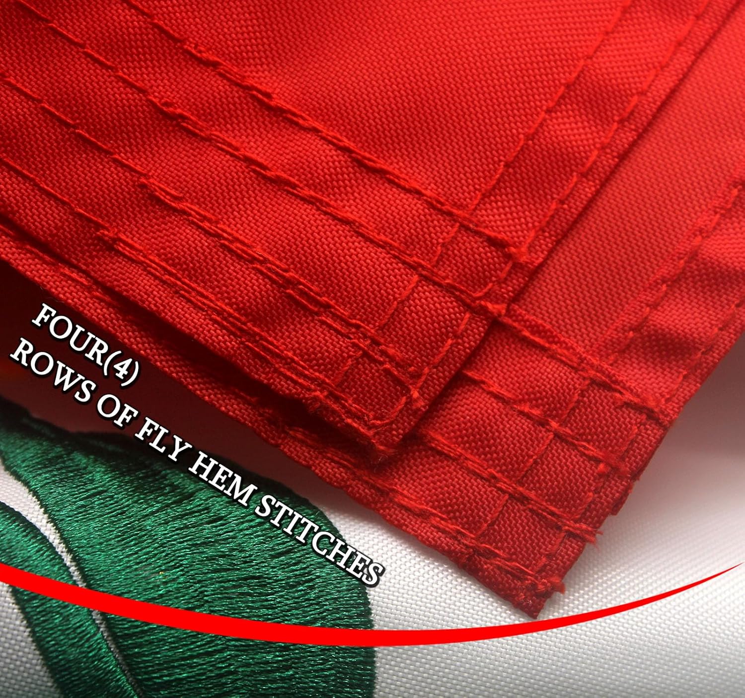 Mexican Flag | 3x5 Ft | Double ToughWeave Series Double Sided Embroidered 300D Polyester | Country Flag, Embroidered Design, Indoor/Outdoor, Brass Grommets, Heavy Duty