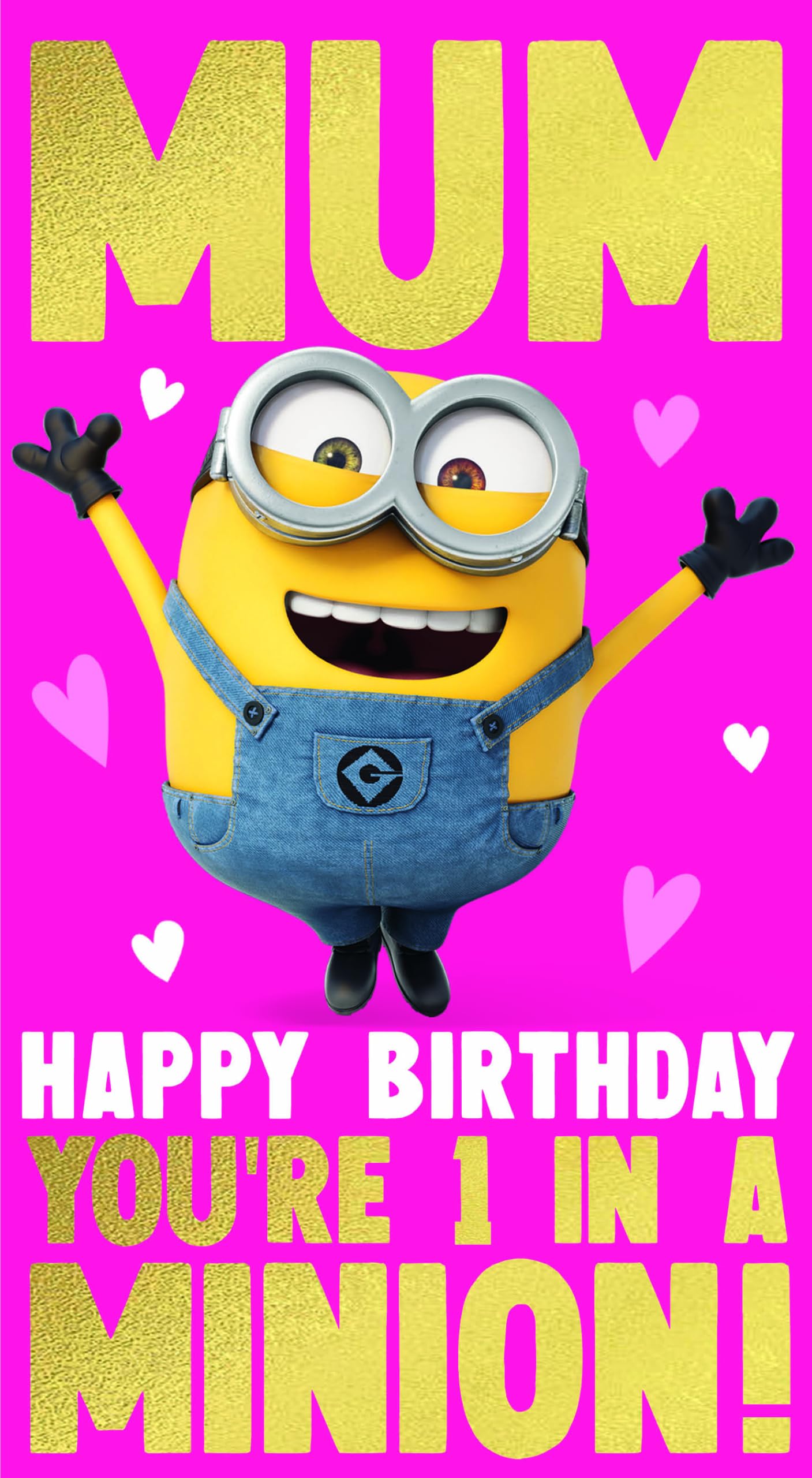 DESPICABLE ME BIRTHDAY CARD FOR MUM MINIONS BIRTHDAY CARD MUM