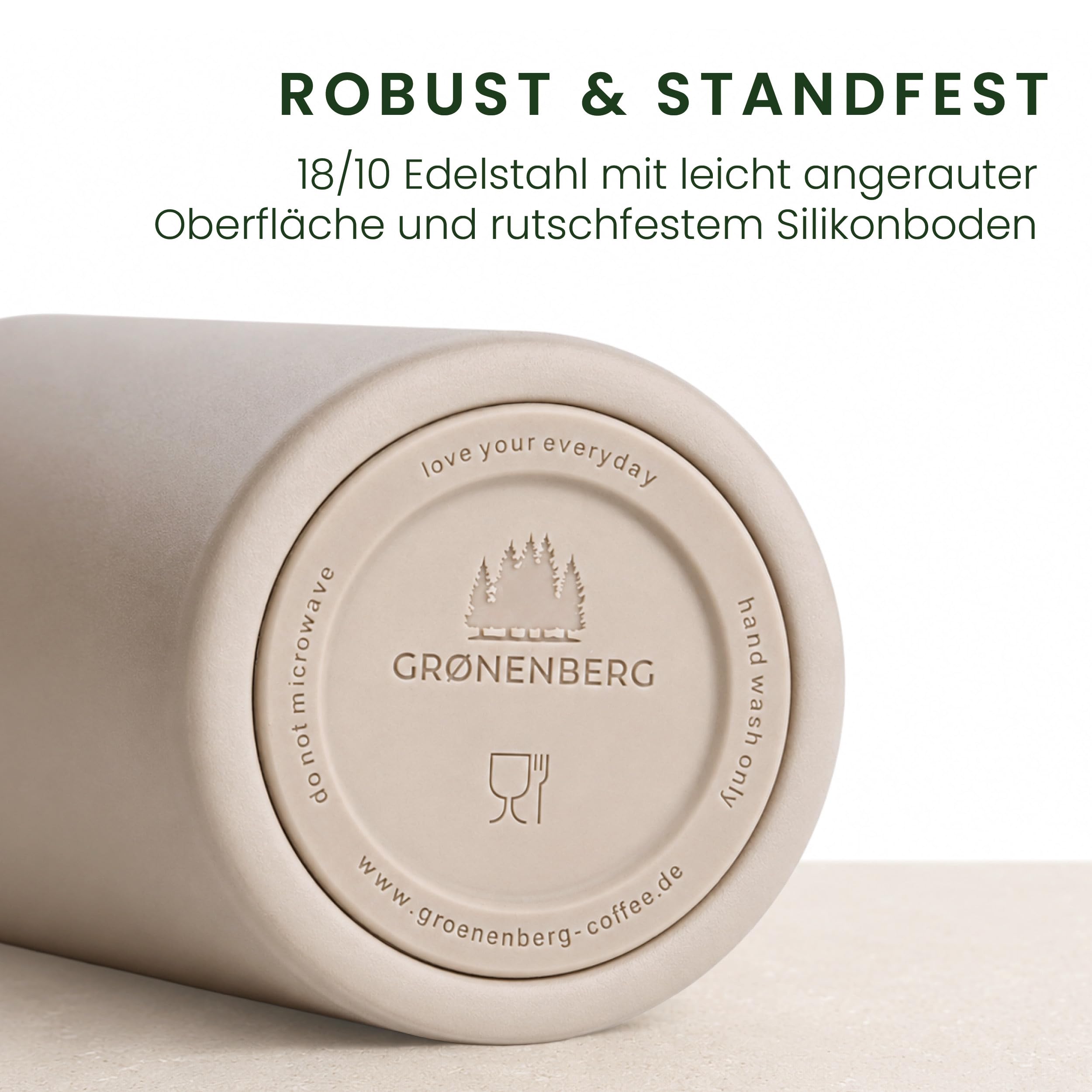 Groenenberg Trinkflasche Edelstahl 500ml oder 750ml | 100% Auslaufsicher | Thermosflasche Kohlensäure geeignet | Isolierflasche Trinkflasche Sport