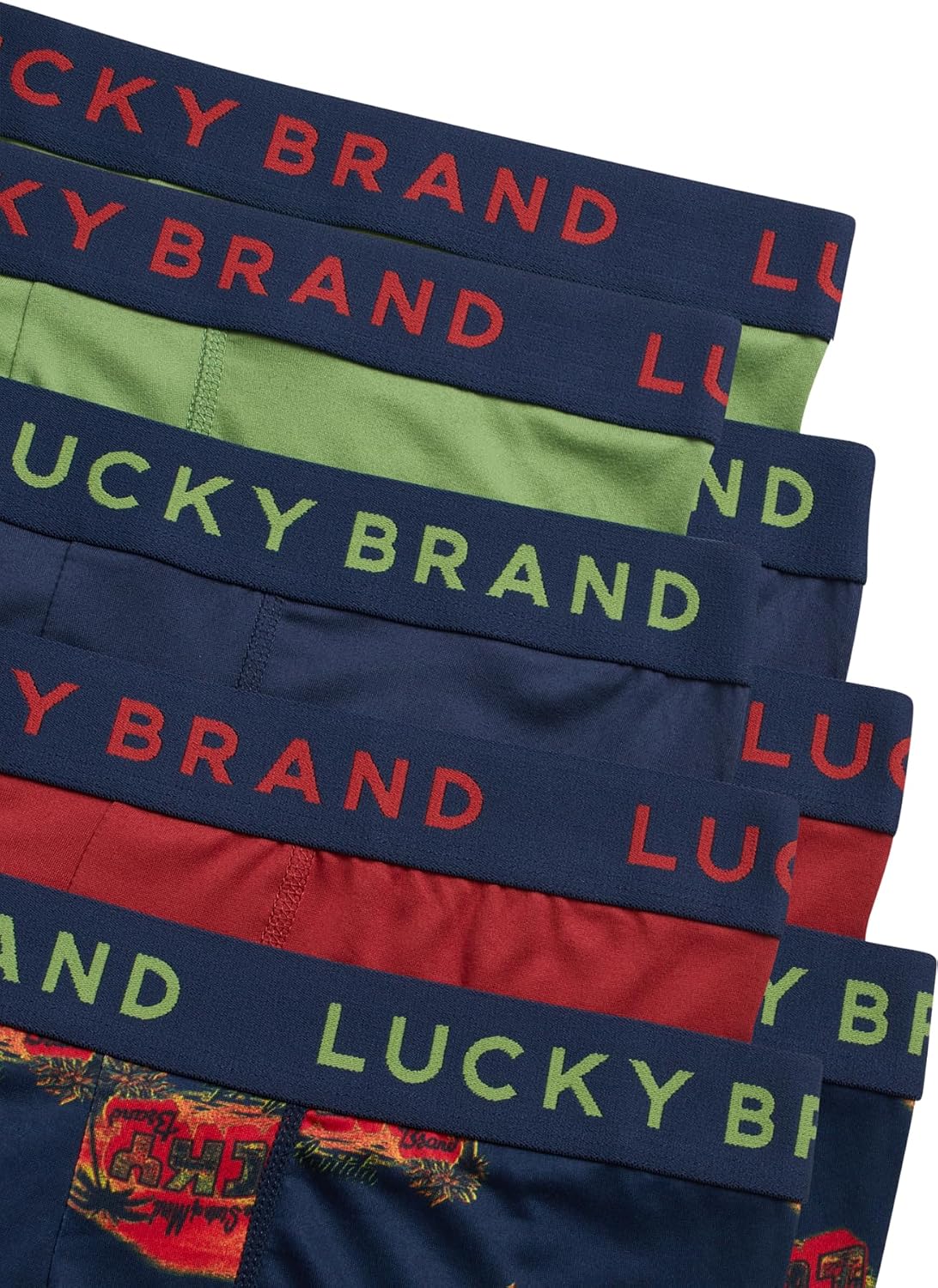 Lucky Brand Mens Boxer Briefs - 8 Pack 6'' Inseam Stretch Performance Tag Free Mens Underwear Boxer with Contour Pouch