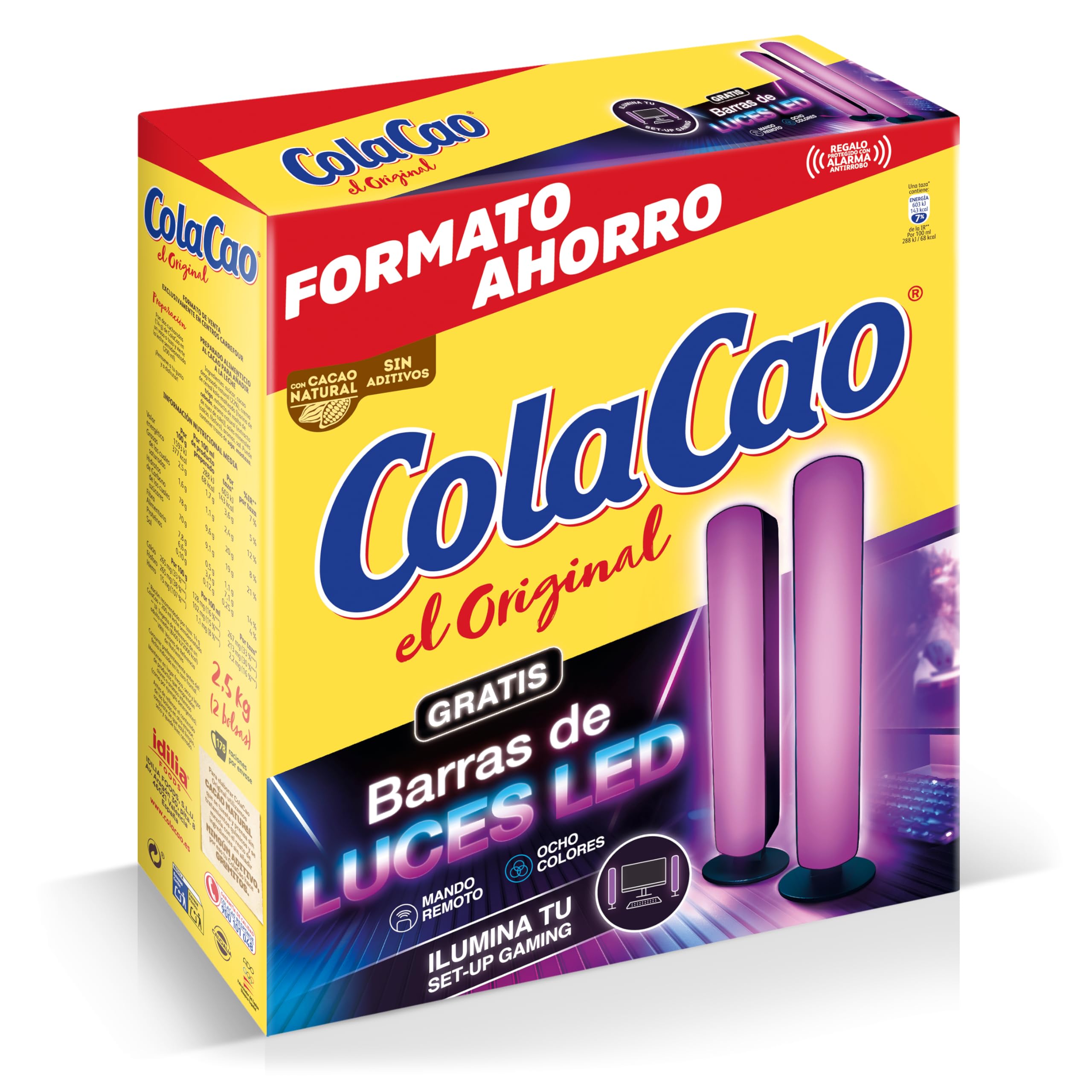 ColaCao Original Cacao Soluble Natural sin Aditivos 2,8 kg