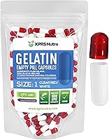 Vista 20 de XPRS Nutra Size 1 Empty Capsules - 100 Count Empty Gelatin Capsules - Pill DIY Capsule Filling - Pure Bovine Pill Gel Caps for Do-It-Yourself