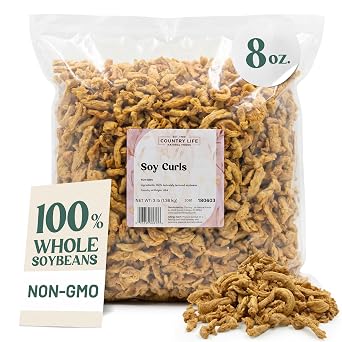 Country Life Natural Foods Soy Curls 3lb | Non-GMO Vegan Meat Substitute