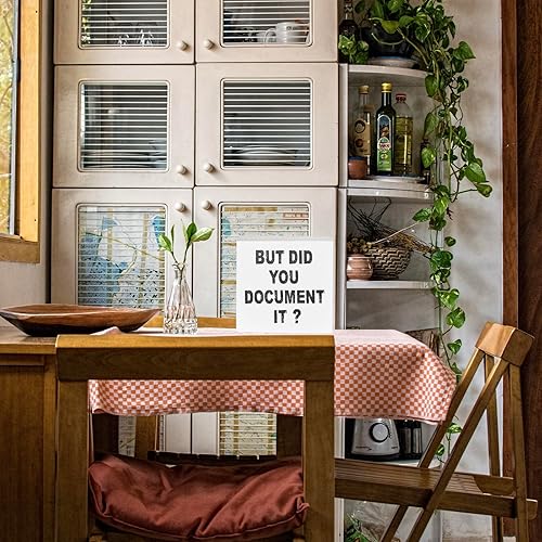Miniatura 6 de Letrero de madera con texto en inglés "But Did You Document It", divertido letrero de madera para oficina, hogar, granja, estante blanco, regalo