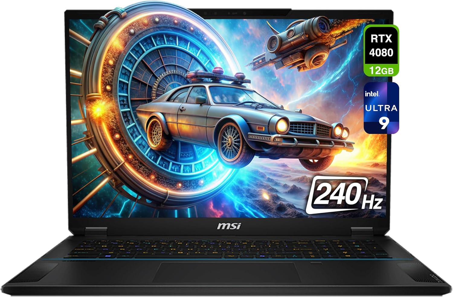 msi Stealth 18 AI Studio Gaming Laptop, Intel Ultra 9-185H, 64 GB DDR5 RAM, 4 TB PCle SSD, 18” QHD+ (2560x1600) 240Hz, Nvidia G-Force RTX 4080, Backlit Keyboard, W11 Home