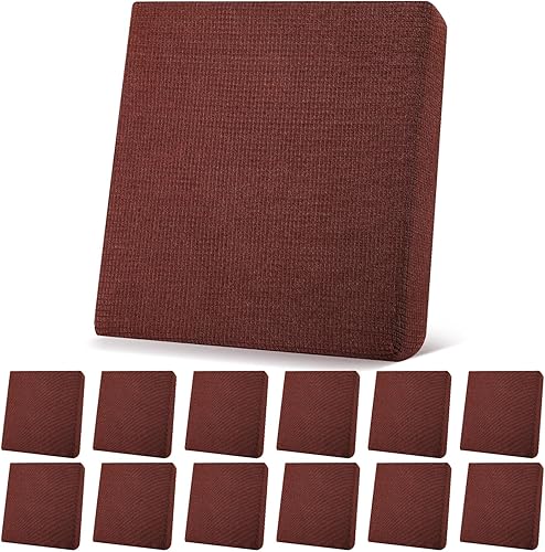 Newwiee 12 fundas de cojín elásticas impermeables para exteriores, juego de fundas de sofá, funda de asiento de sofá, funda de cojín suave y