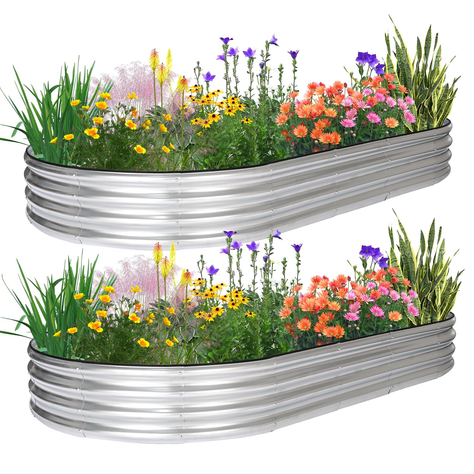 Galvanized Raised Garden Beds - 2 Pack -9