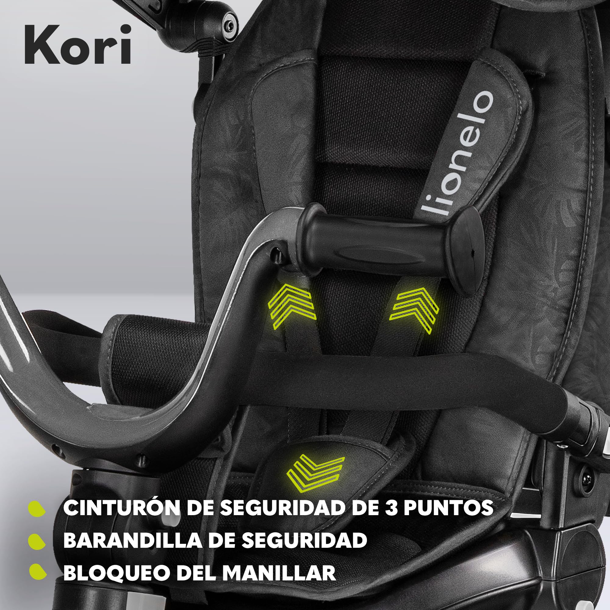 LIONELO Kori Bicicleta 2 en 1 Niño hasta 25 kg 1,5-5 años Triciclo y Bicicleta de Paseo Cinturones de 3 Puntos con Fundas Cubierta de llanta Pesa Solo 9 kg 2 cestas para Juguetes Gris