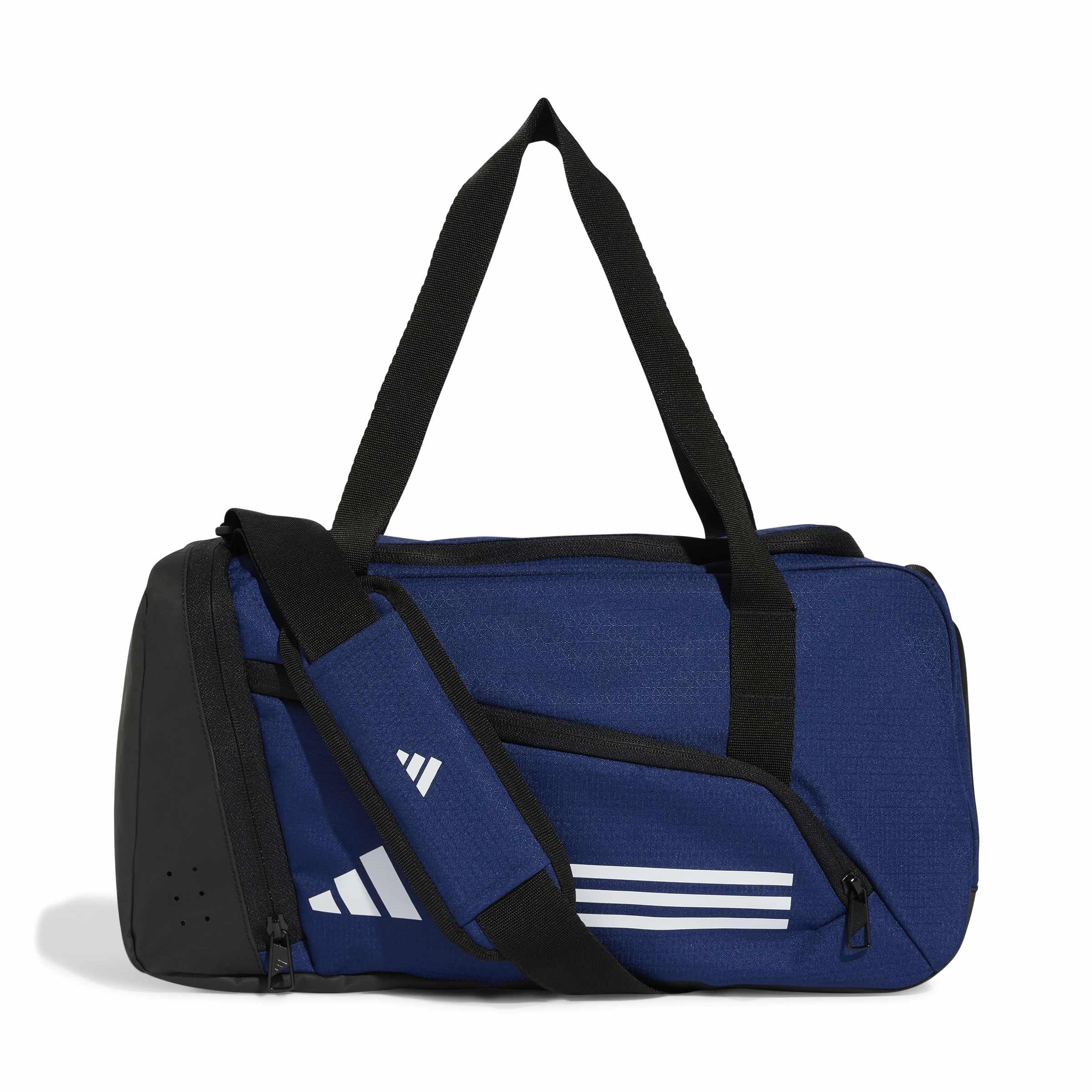 adidas Unisex - Adulto Essentials 3-​Stripes Duffel Bag, dark blue/​white, XS